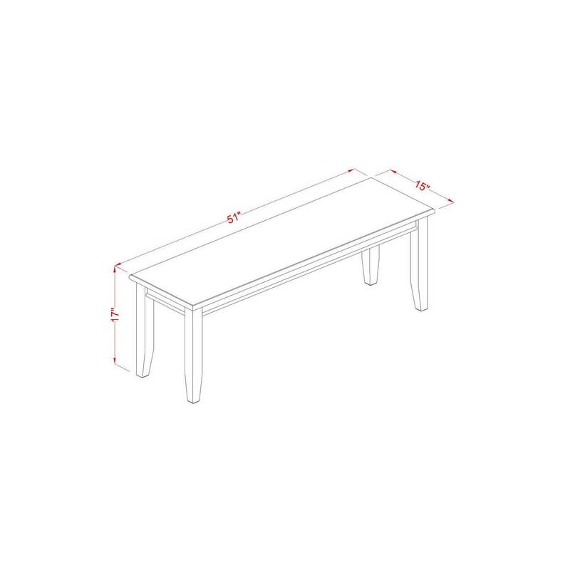 Coastal Craftsman Dining Set - Table & 4 Chairs with Bench - Elegant Kitchen Table Set