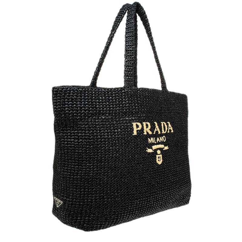 Prada Crochet Logo Tote Bag