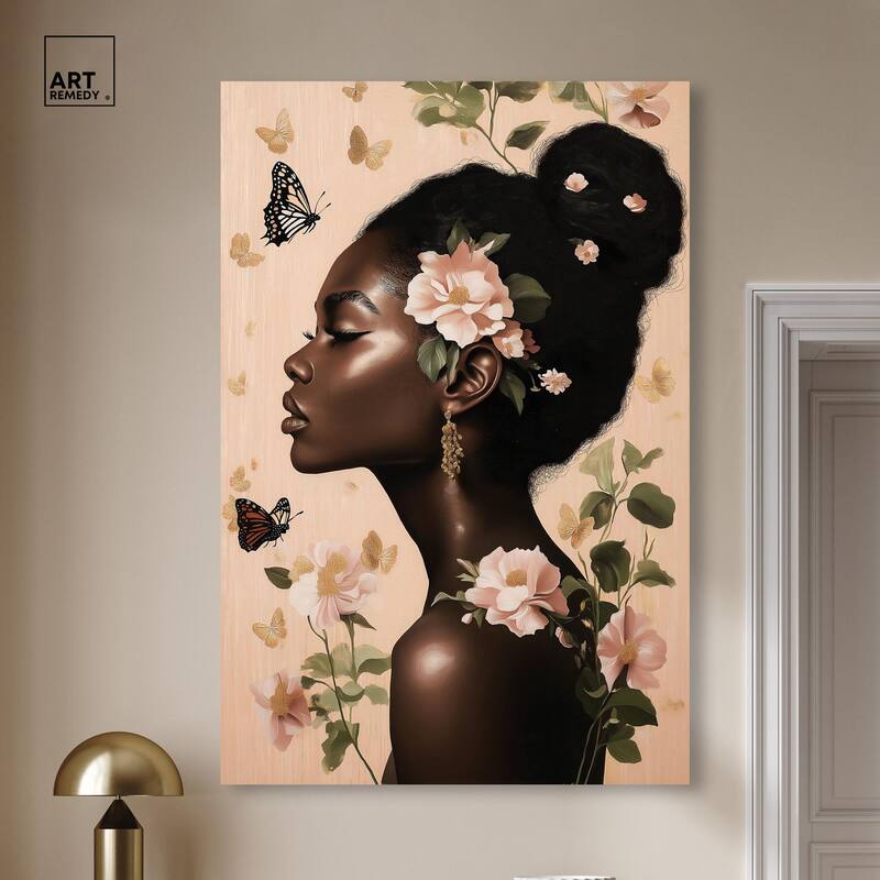 Apricot Whisper Canvas by Art Remedy, Gallery Wrapped