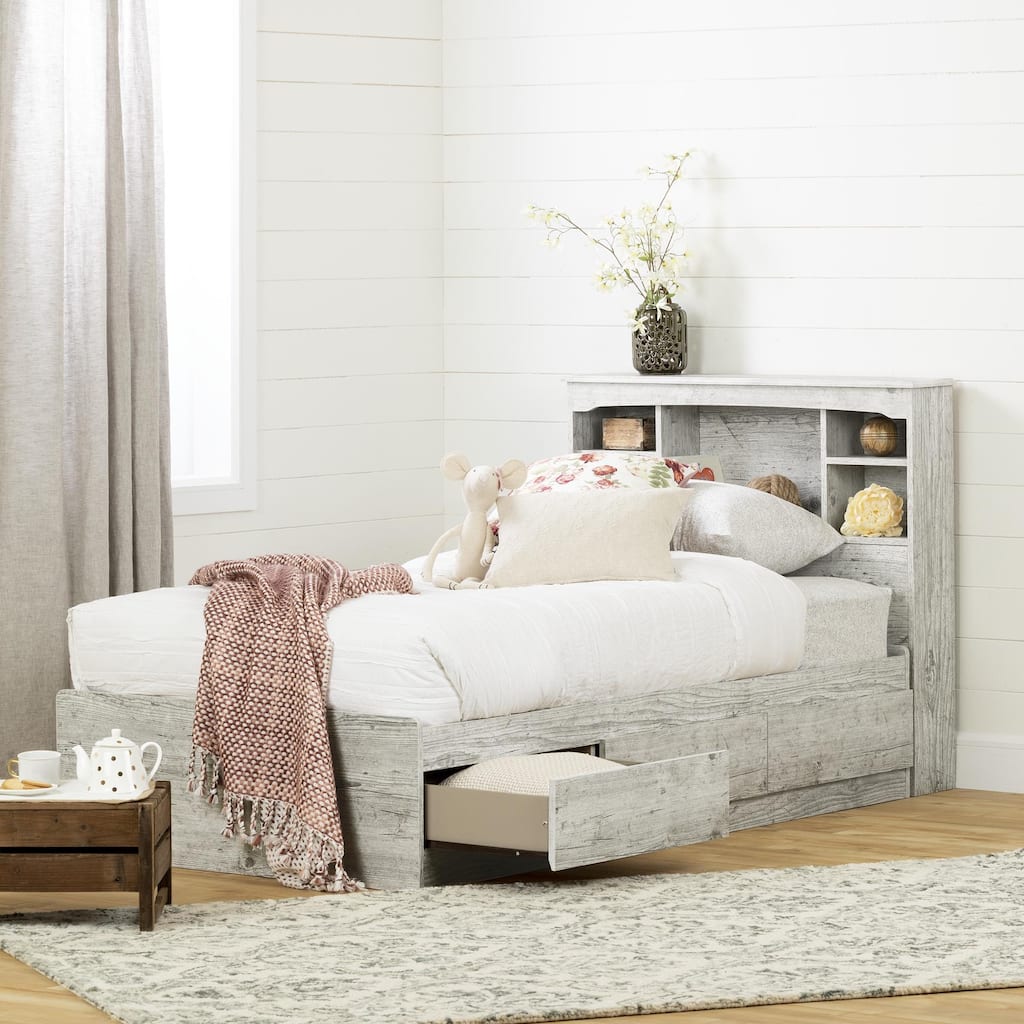 South Shore Aviron Bed and Headboard Set