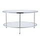 preview thumbnail 3 of 12, SEI Furniture Rainier Round Metal and Glass Coffee Coffee Table