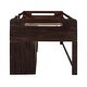 preview thumbnail 7 of 7, Wood Twin Loft Bed with 2 Shelves & 2 drawers for Bedroom(Antique Espresso)