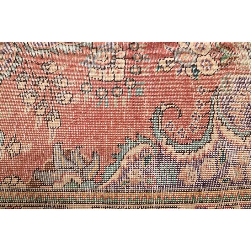 ECARPETGALLERY Hand-knotted Antalya Vintage Dark Copper Wool Rug - 7'10 x 10'8