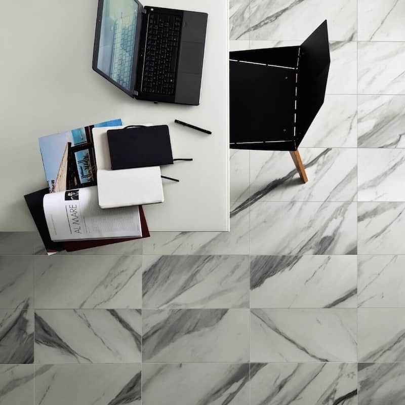 The Tile Life Philadelphia 12x24 Bianco Carrara Porcelain Floor & Wall Tile