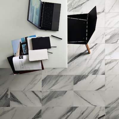 The Tile Life Philadelphia 12x24 Bianco Carrara Porcelain Floor & Wall Tile