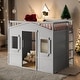 preview thumbnail 1 of 8, Twin Size House Loft Bed With Ladder and Guaranteed, Stability, Gray Grey