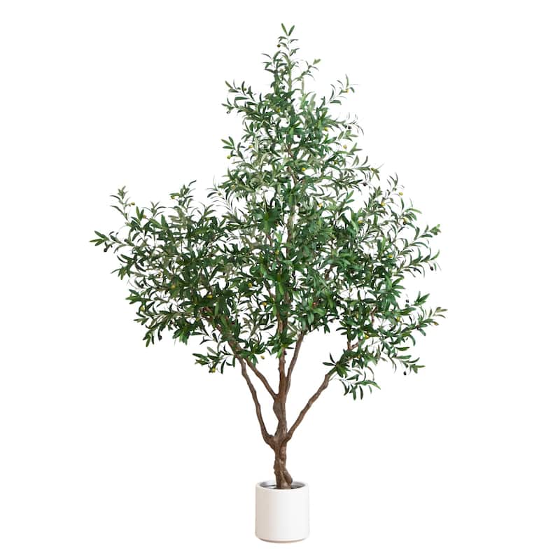 Olive Artificial Tree with Planter - 8' - Unlit