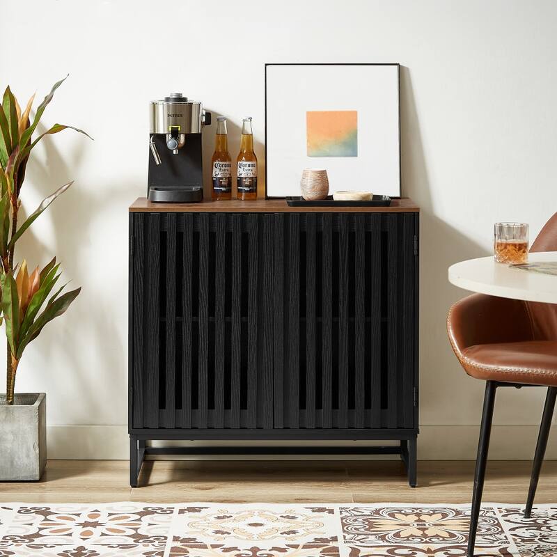 Black Floor Cabinet Console Cabinet Credenza Dining Cabinet