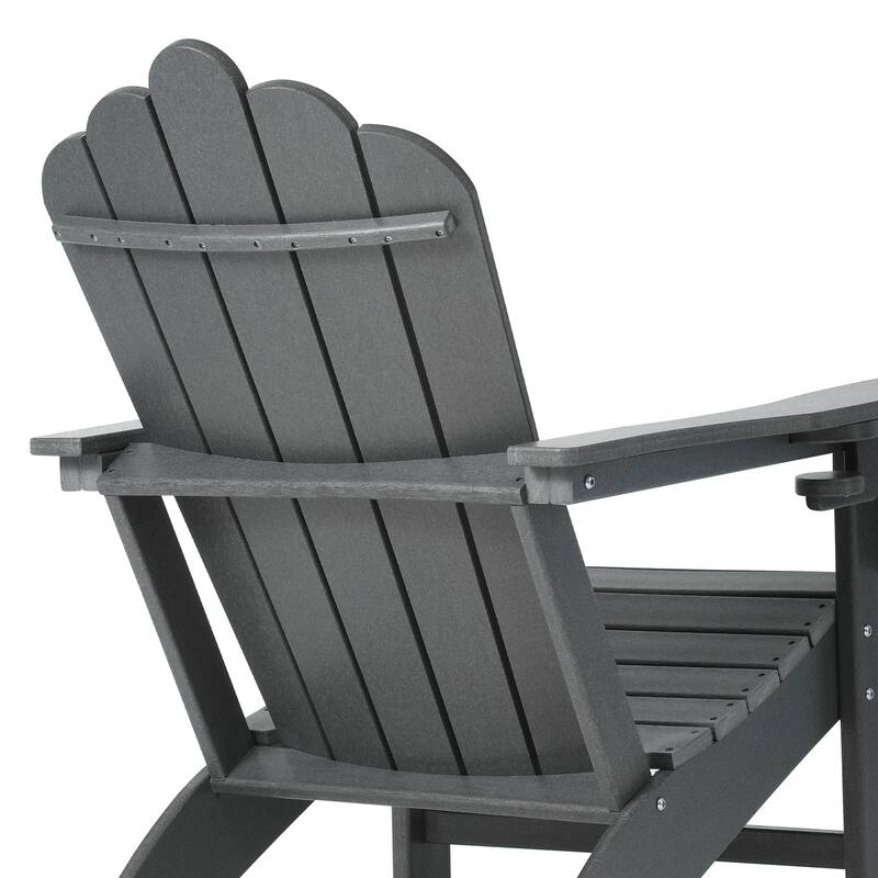Aderson Outdoor Poly Adirondack Chairs with Cupholders (Set of 4)
