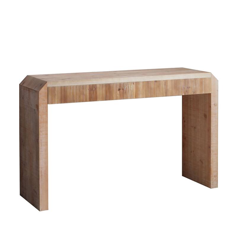 Rustic Minimalist Design Wooden Console Table with 2 Drawer