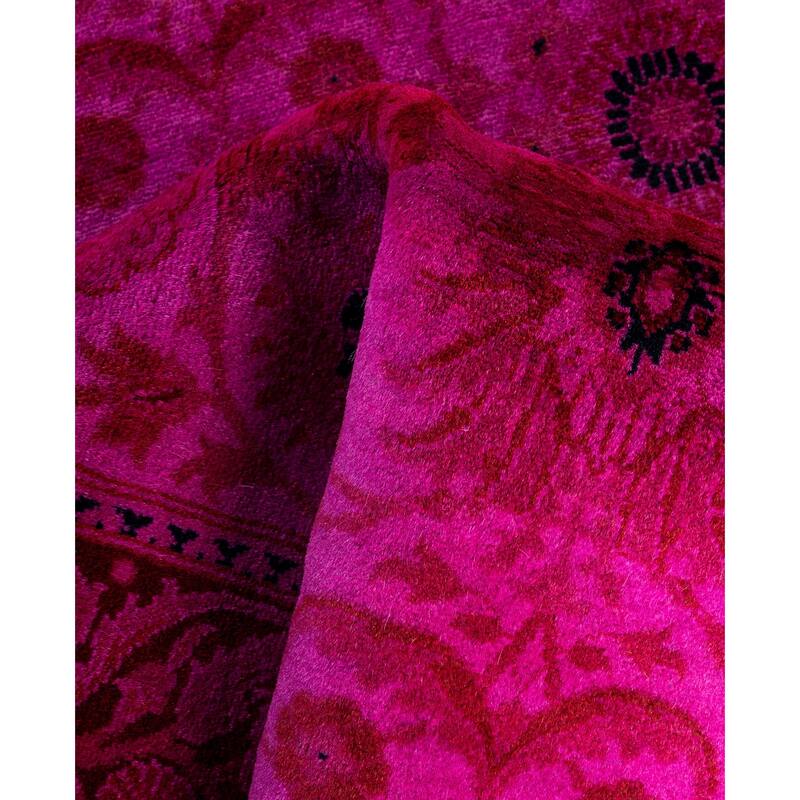 Overdyed One-of-a-Kind Hand-Knotted Area Rug - Pink - 2' 8" x 11' 3"