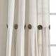 preview thumbnail 49 of 152, Lush Decor Linen Button Single Panel Window Curtain 108"L x 40"W - Off White