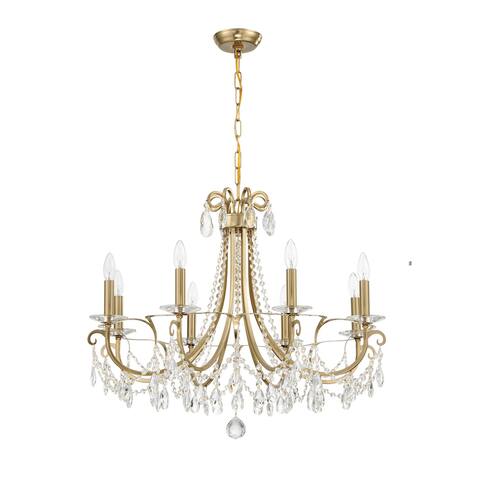 Othello 8 Light Vibrant Gold Chandelier - 31''W x 24.5''H