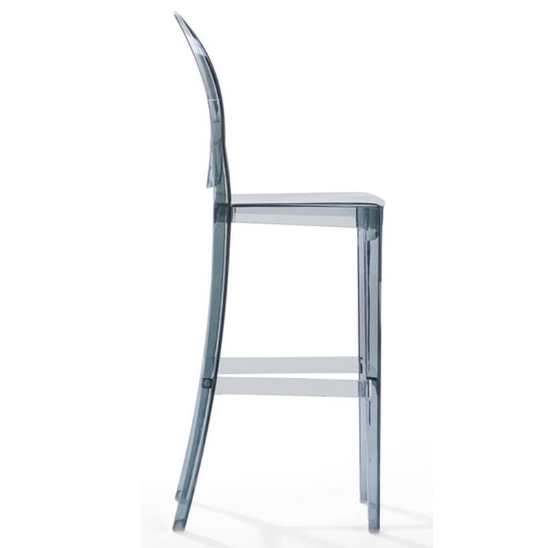Set of 4 30" Seat Height Barstool Modern Plastic Side Bar Counter Stool Accent Armless Designer With Backs