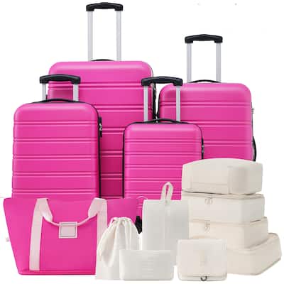 Luggage Set 4 Piece, ABS Hardside Expandable Luggage w/Spinner Wheels, TSA Lock, Spinner Wheels, Travel Bag