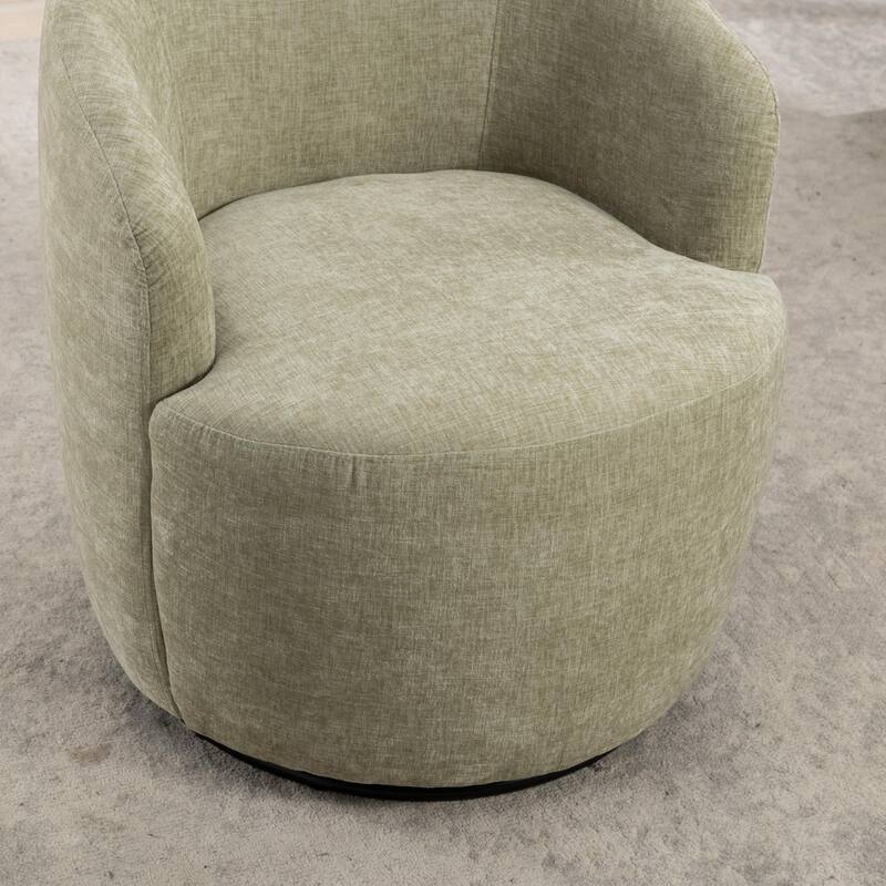 Armchair with black powder coated metal ring