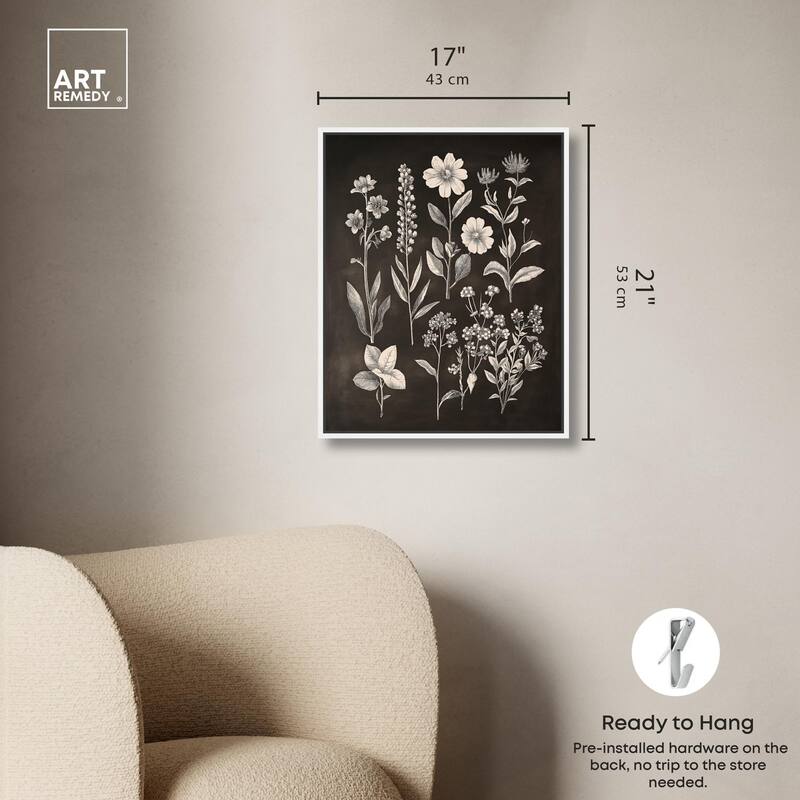 Herbarium on Dark Canvas by Art Remedy