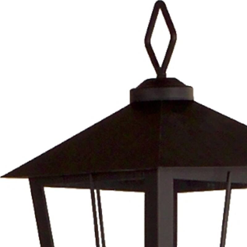HomeRoots 43" Black Flameless Lantern Candle Holder - 12