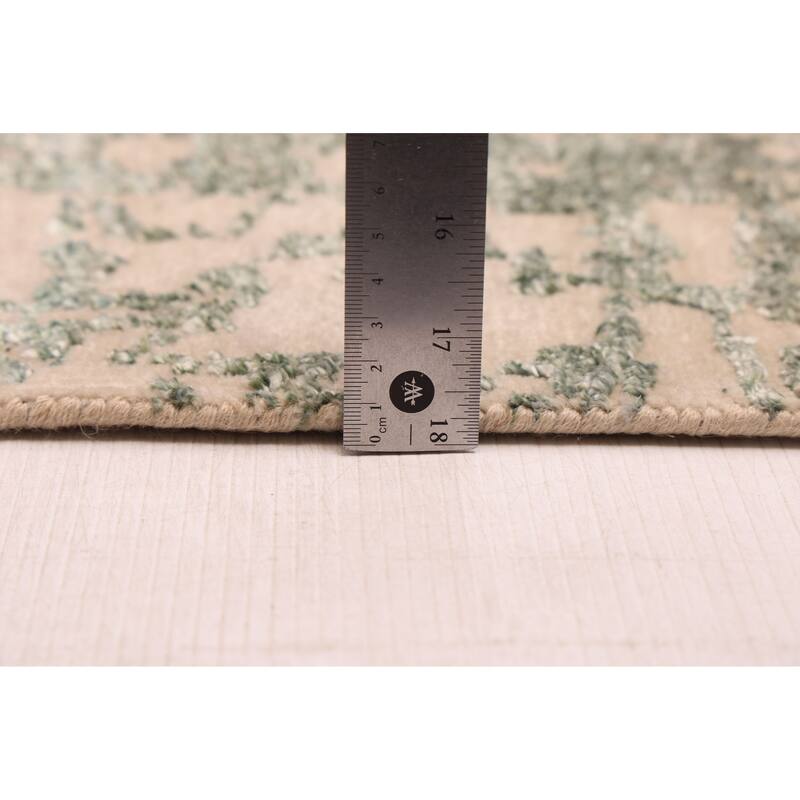 ECARPETGALLERY Hand-knotted Legacy Dark Green Silk, Wool Rug - 2'6 x 12'1