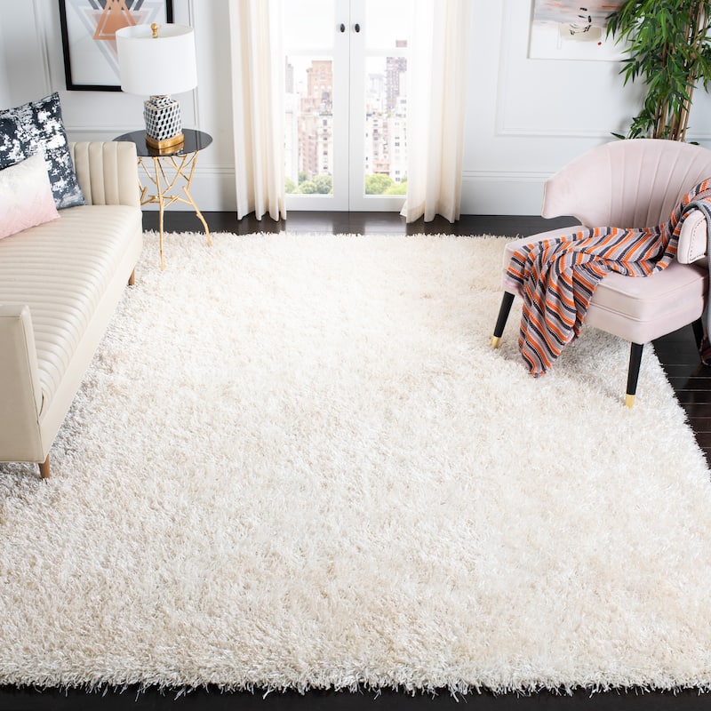 SAFAVIEH Handmade New Orleans Shag Dulce Area Rug - 5' x 8' - Off White/Off White