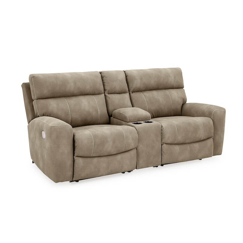 Signature Design by Ashley Next-Gen DuraPella 3-Piece Power Reclining Sectional Loveseat with Console - 91"W x 42"D x 42"H