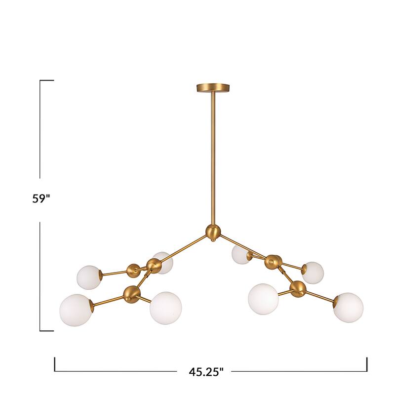 Sputnik Opal Glass Chandelier
