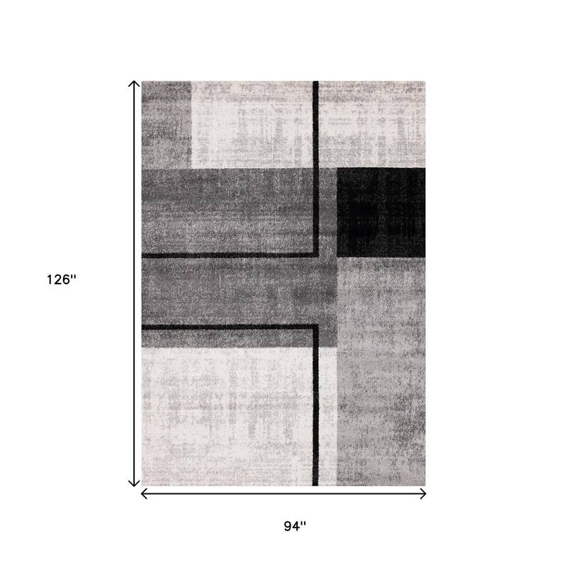 HomeRoots Geto Abstract Modern Rectangle Area Rug
