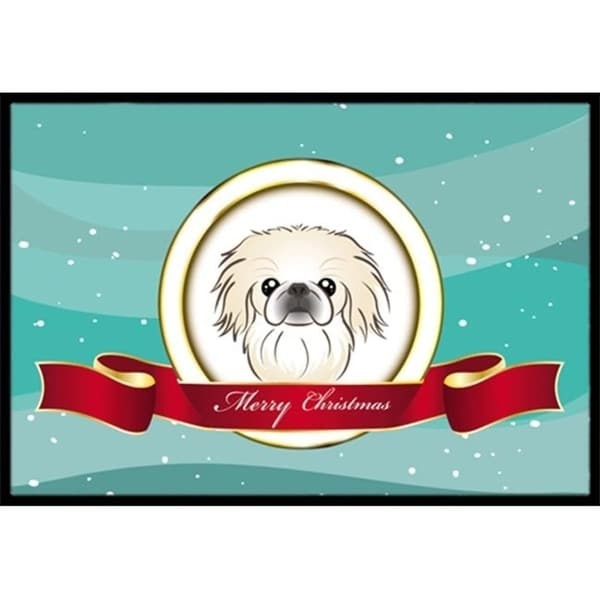 Carolines Treasures BB1531MAT Pekingese Merry Christmas Indoor & Outdoor Mat 18 x 27 in.