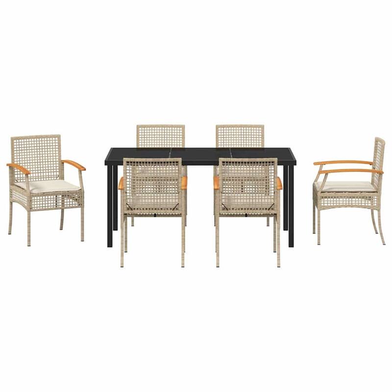 vidaXL Garden Dining Set poly rattan