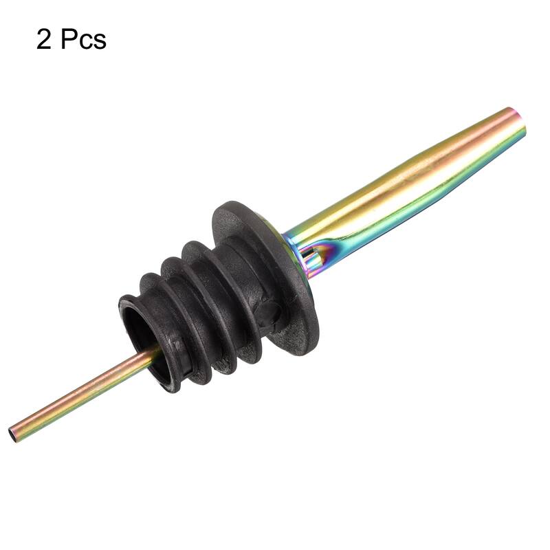 2pcs Stainless Steel Liquor Pourer Wine Bottle Pour Spout Stopper