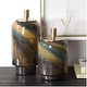 preview thumbnail 2 of 2, Uttermost 18188 Celestial Tide 14-1/4" Tall Glass and Metal Canisters