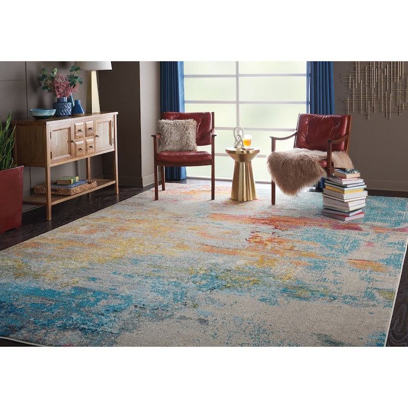 Nourison Modern Abstract Sublime Area Rug - Sealife - Rectangle - 7' x 10'