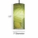 preview thumbnail 2 of 2, Eangee Handmade Cylinder Pendant, Cocoa Leaves Shade, 7 x 7 x 17 in. - 7 x 7 x 17 in.