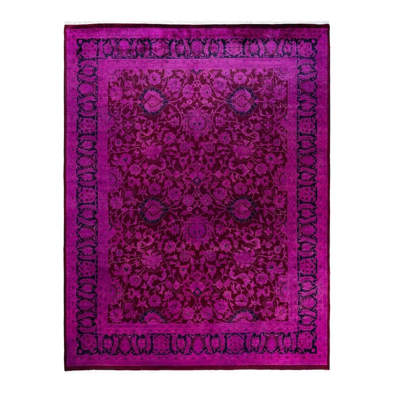 Fine Vibrance One-of-a-Kind Hand-Knotted Area Rug - Pink, 8' 0" x 10' 4" - 8' 0" x 10' 4"
