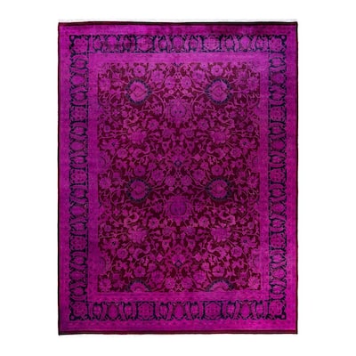 Fine Vibrance One-of-a-Kind Hand-Knotted Area Rug - Pink, 8' 0" x 10' 4" - 8' 0" x 10' 4"