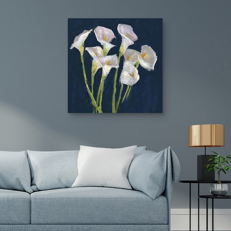 Callas on Blue by Studio Arts Canvas Art Print