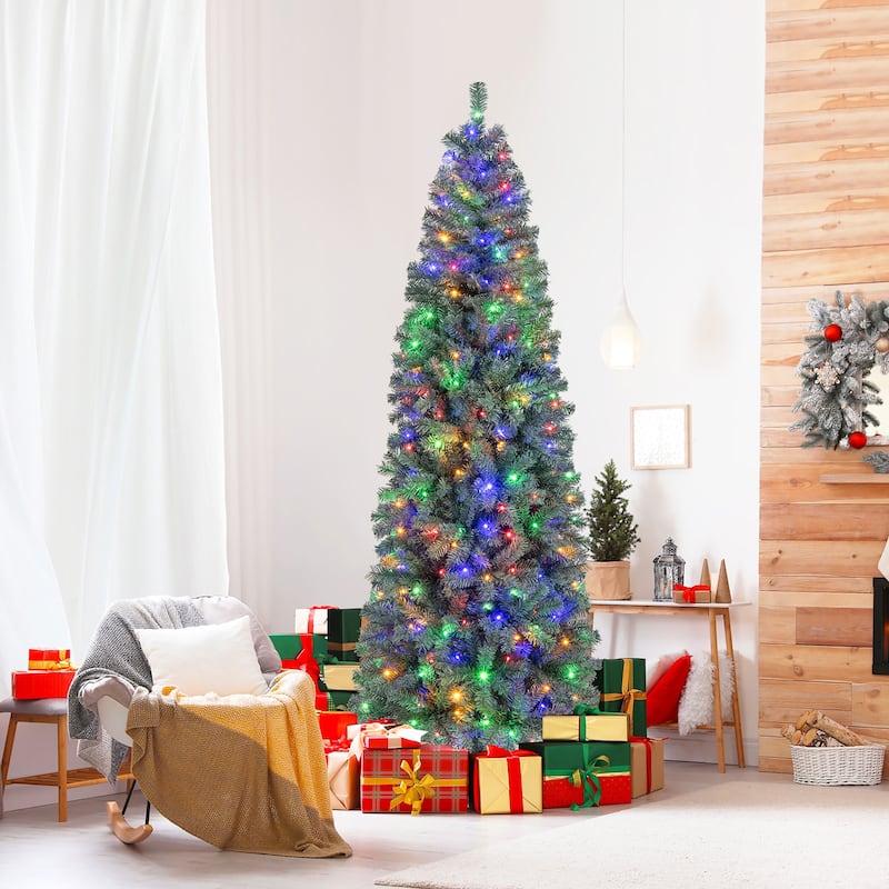 Gymax 6.5/7.5 FT Artificial Xmas Tree w/ 556/724 Branch Tips 200/250 - See Details