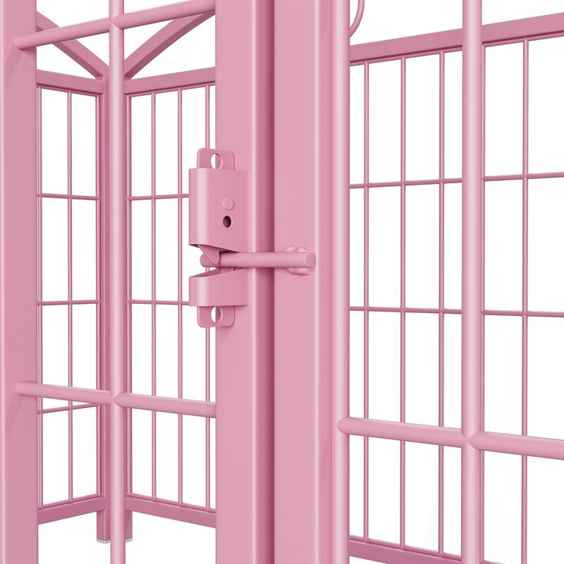 24" Dog Pen 8 Panel Dog Playpen Indoor Outdoor Metal Puppy Pet Fence Portable Folding Animal Exercise Fence