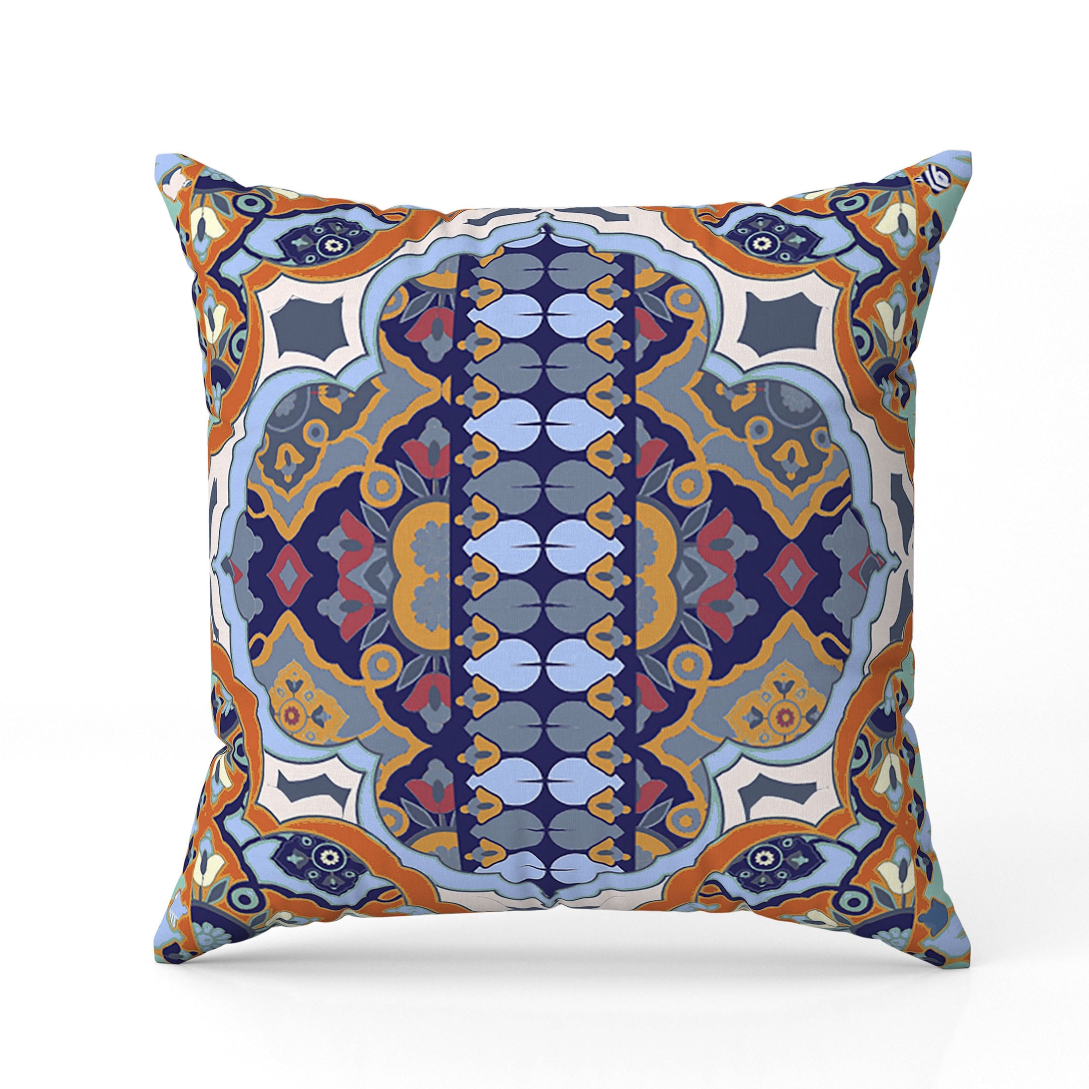 Boho Flower Throw Pillow26x26 Faux Suede