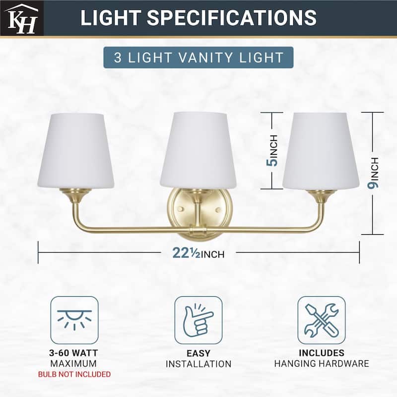 Kenroy Home Roberts 3-Light Vanity Light