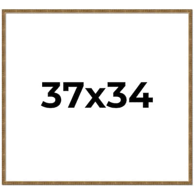37x34 Frame Gold Solid Wood Picture Frame - Complete Modern Photo