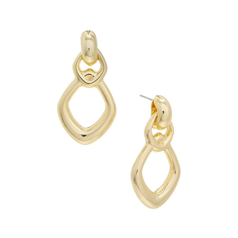 Juvell Gold Plated Brass Dangling Link Earrings - N/A