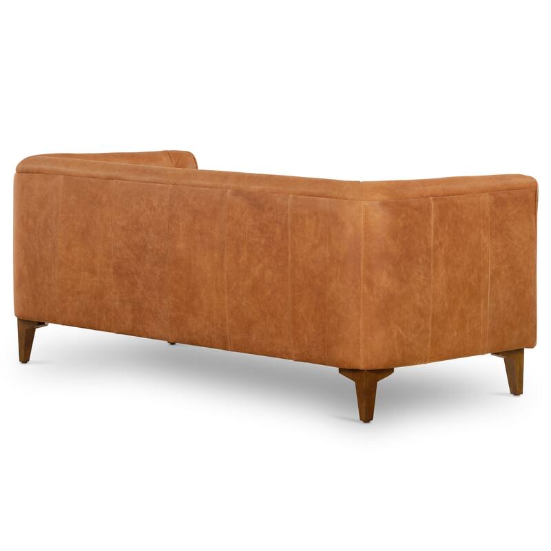 Poly & Bark Essex 74" Apartment Sofa - Full Grain Genuine Italian Leather