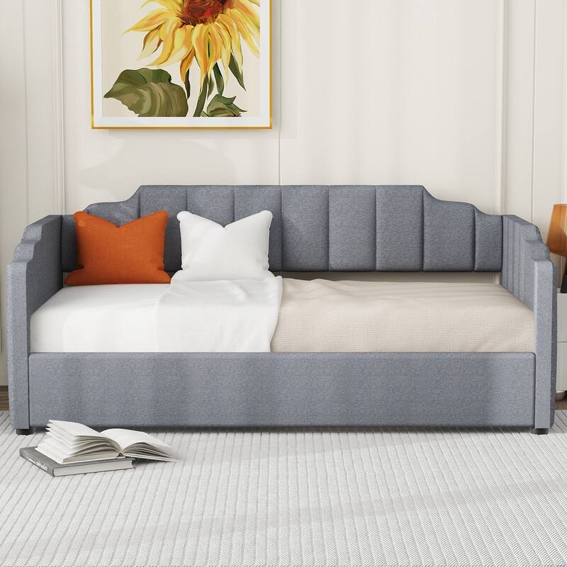 Twin Size Upholstered Daybed with Underneath Storage