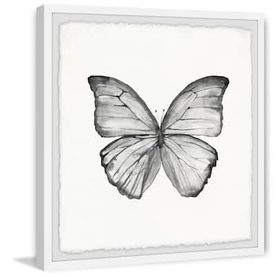 Grey Lace Wings Framed Wall Art, Elegant Home Touch - Sophisticated Artwork for Refined Décor