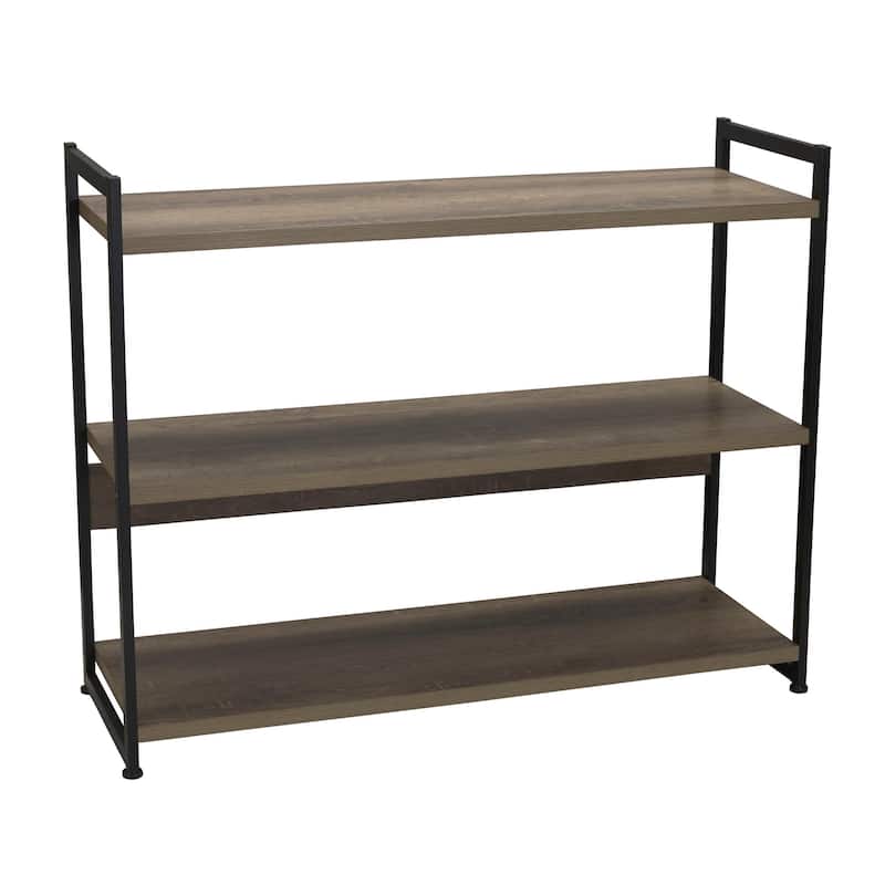 Household Essentials 3 Shelf Open Storage Bookshelf - 13.8"L x 40.5"W x 32.5"H - Ashwood