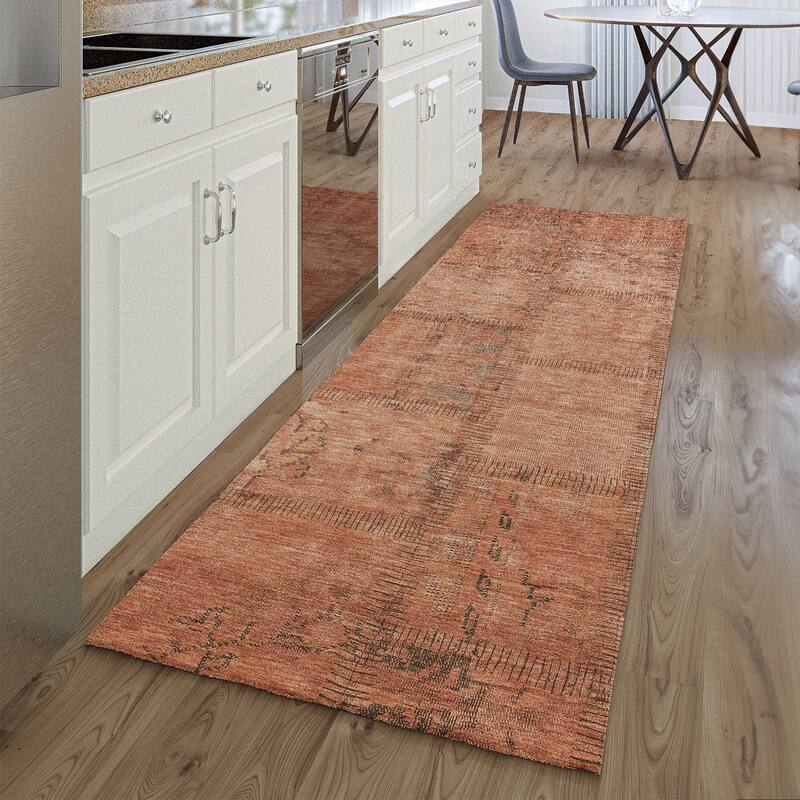 Premium Washable Super Soft Viintage Traditional Mayfield Rug - Salmon - 2' 3" x 7' 6" - Runner