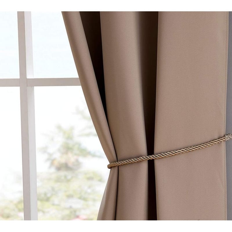 Home Sweet Home Dream Thermal Insulated Blackout Curtain Panels with Tie-Backs