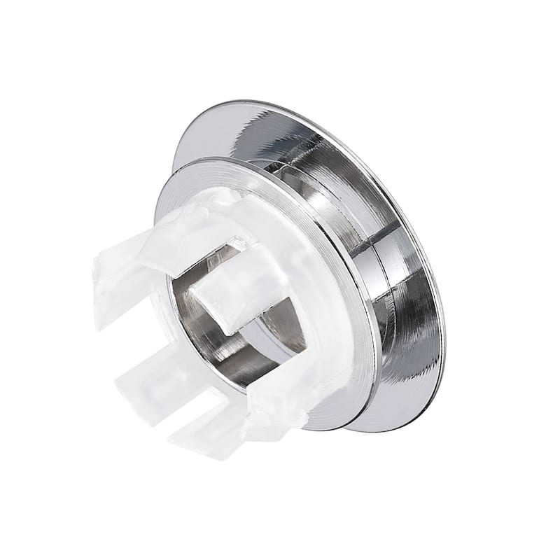 25.5mm Sink Trim Overflow Cover Ring Hole Insert in Round Caps Silver