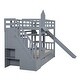 preview thumbnail 13 of 64, Playhouse Design Twin Over Twin Bunk Bed with Slide and Multiple Storage Space